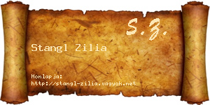 Stangl Zilia névjegykártya